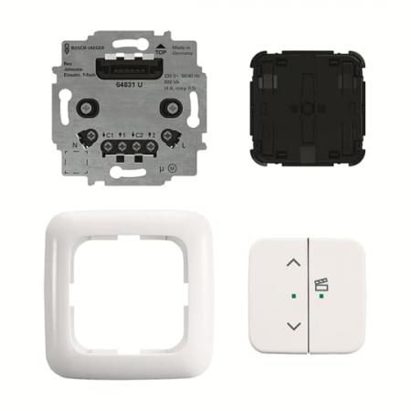 Busch-Jaeger 62731/UJ-214-WL Jalousie-Einsatz flex Komplettset 2-fach Wireless, alpinweiß, Reflex SI, Busch-free@home®