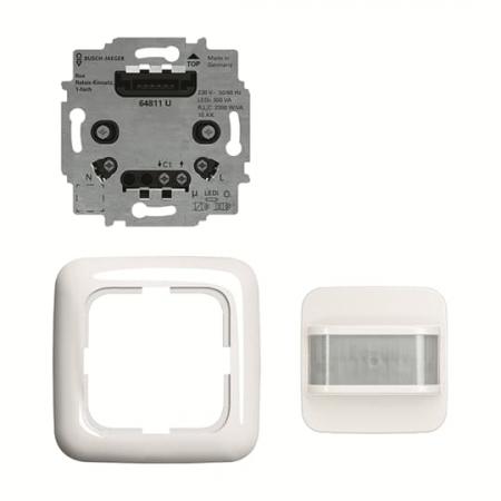 Busch-Jaeger 62762 UJ-214-WL Busch-Wächter® 180 flex Komplettset Komfort, Wireless, 180°, Selectlinse, alpinweiß