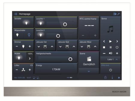 Busch-Jaeger H8237-4W-03 IP Touch 10", LAN + Wi-Fi, Smart-Home-Bedienpanel, weiß