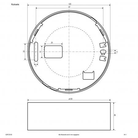 EVN LED Anbaupanel, dimmbar ADR120125