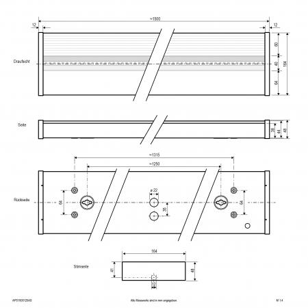 EVN LED Deckenanbaupanel APS1500125AS