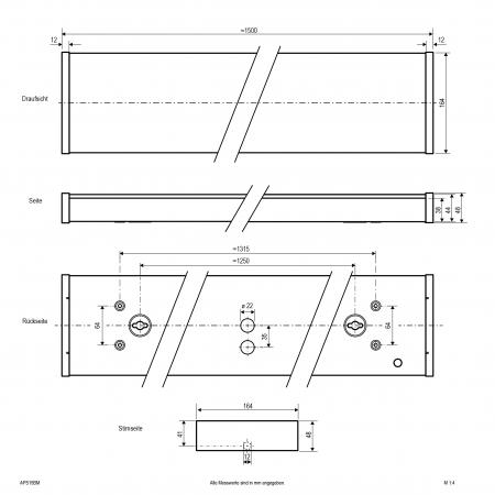EVN Anbaurahmen für Systemdecken-Einbaupanel APS15BM