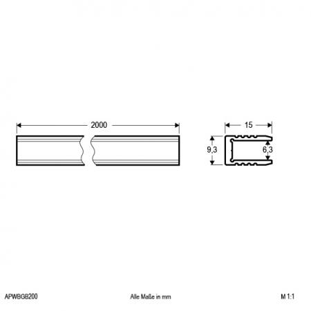 EVN Aluminium Profil für LED-Strips APWBGB200