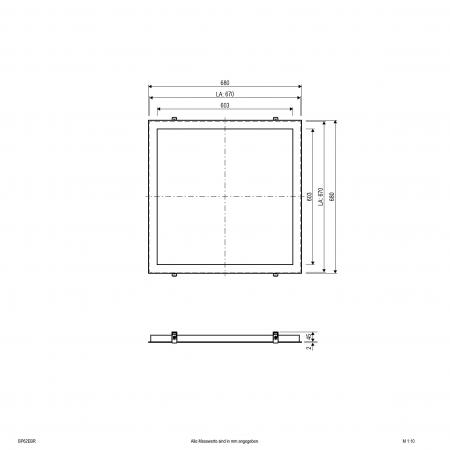 EVN Einbaurahmen für Systemdecken-Einbaupanel BP62EBR