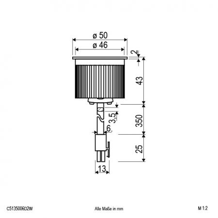 EVN COB LED-Einsatz dim2warm mit AMP-Stecker C5135006D2W