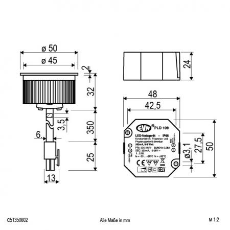 EVN COB LED-Einsatz inkl. Netzgerät C51350N602