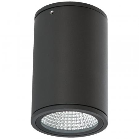 EVN LED Deckenstrahler mit warmweißem Licht rund anthrazit IP54 12W 3000K feuchtraumgeeignet