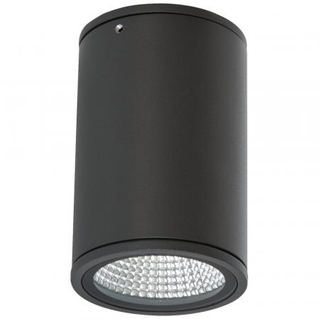 EVN LED Deckenstrahler mit warmweißem Licht rund anthrazit IP54 12W 3000K feuchtraumgeeignet