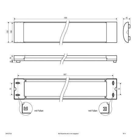 EVN LED Anbauleuchte, schaltbar D90120125
