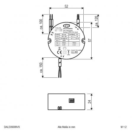 EVN DALI Dimmer-Empfänger inkl. Netzgerät DALD35009VS