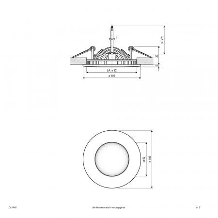 EVN DL10540 LED Deckeneinbauleuchte DL-Serie 4 W 4000 K neutralweiß dimmbar weiß Einbaudurchmesser 92 mm