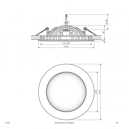 EVN LED Decken-Einbaustrahler mit universalweißem Licht rund weiß IP20 350mA 18W 4000K EinbauØ155