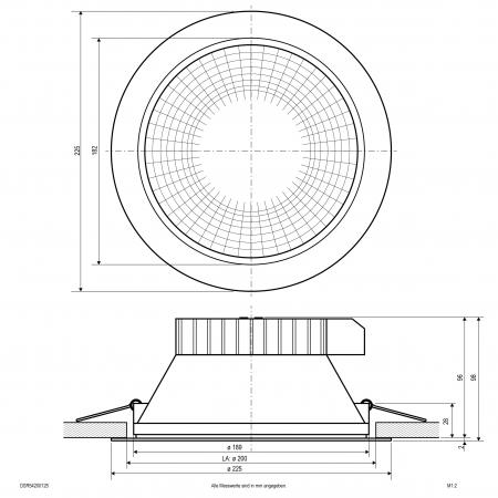 EVN LED Deckenleuchte mit Switch f. Lichtfarbe u. Watt DSR54200125