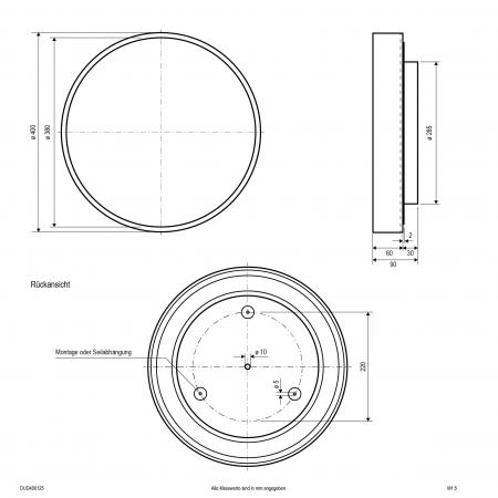 EVN LED Deckenanbauleuchte mit CCT Switch DUD400125