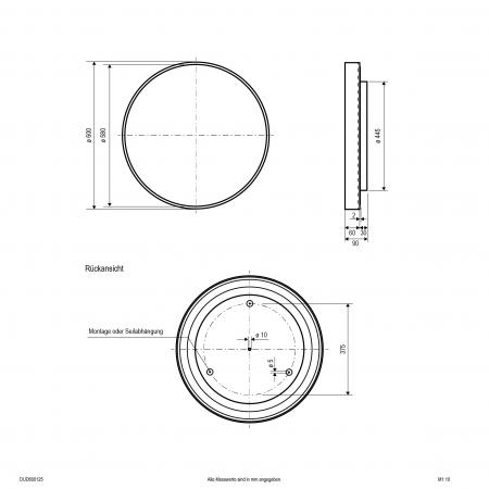 EVN LED Deckenanbauleuchte mit CCT Switch DUD600125