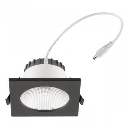 EVN ED54104925 LED Deckeneinbauleuchte DALI-2 dimmbar 10W 3000K-5700K 1250lm schwarz IP54 Notlicht Einbaudurchmesser 90 mm