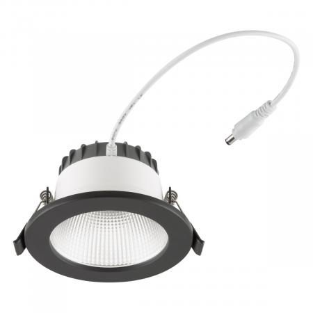 EVN ES54100925 LED Deckeneinbauleuchte rund 10W 3000K/4000K/5700K weiß Notlicht IP54 Einbaudurchmesser 90 mm