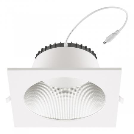 DECIDE ES54354125 LED Deckeneinbauleuchte quadratisch 35W 3000K/4000K/5700K IP54 Notlicht weiß Einbaudurchmesser 195 mm