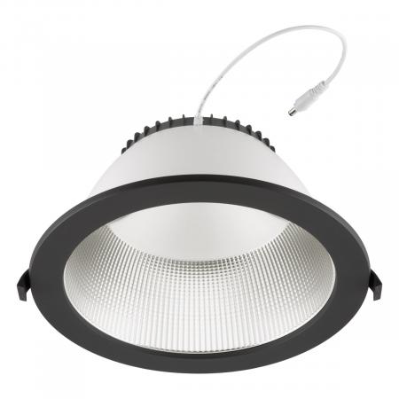 EVN ET54500925 LED-Deckeneinbauleuchte 50W 3000K-5700K 6250lm dimmbar Notlicht schwarz rund Einbaudurchmesser 240mm