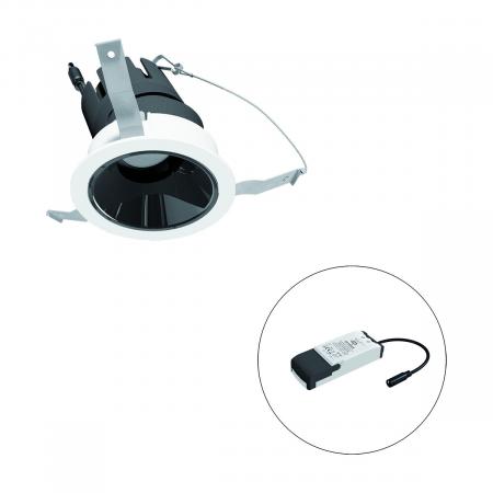 EVN F01R09AM0640L15P COB-LED Deckeneinbauleuchte 6W 4000K 735lm CRI92 dimmbar weiß schwenkbar Einbaudurchmesser 73mm