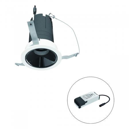 EVN F01R09SM1327L55P COB-LED Deckeneinbauleuchte 13W 2700K 1486lm dimmbar weiß rund Einbaudurchmesser 73mm