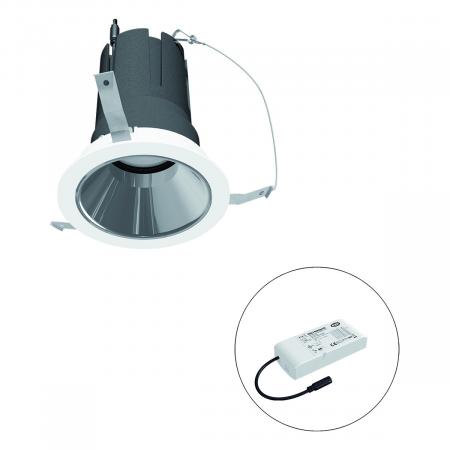 EVN F01R11SM1830L55D COB-LED Deckeneinbauleuchte 18W 3000K 2100lm 55° weiß DALI Einbaudurchmesser 100mm