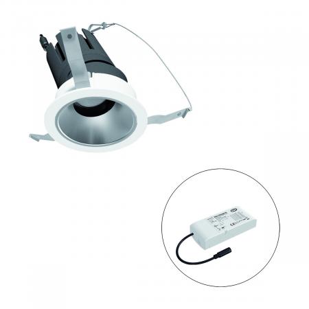 EVN F01R14AM1327L24D COB-LED Deckeneinbauleuchte 13W 2700K 1486lm 24° DALI DALI-2 dimmbar Einbaudurchmesser 73mm