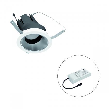 EVN F01R14AM2530L38D COB-LED Deckeneinbauleuchte 25W 3000K 2917lm CRI92 DALI-2 38° schwenkbar Einbaudurchmesser 125mm