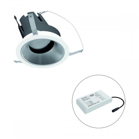 EVN F01R14AM3830L55D COB-LED Deckeneinbauleuchte 38W 3000K 4433lm CRI92 DALI dimmbar schwenkbar 30° Einbaudurchmesser 150mm