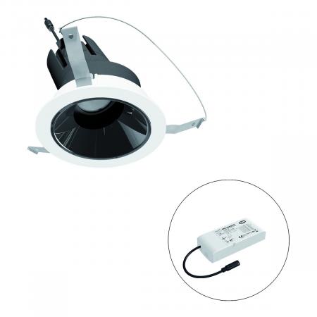 EVN F02R09AM1330L55D COB-LED Deckeneinbauleuchte 13W 3000K 1517lm 55° DALI dimmbar Einbaudurchmesser 90 mm