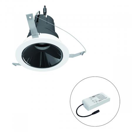 EVN F02R09SM0640L24D COB-LED Deckeneinbauleuchte 6 W 4000 K Neutralweiß DALI-2 5353 cd 24° Einbaudurchmesser 90 mm