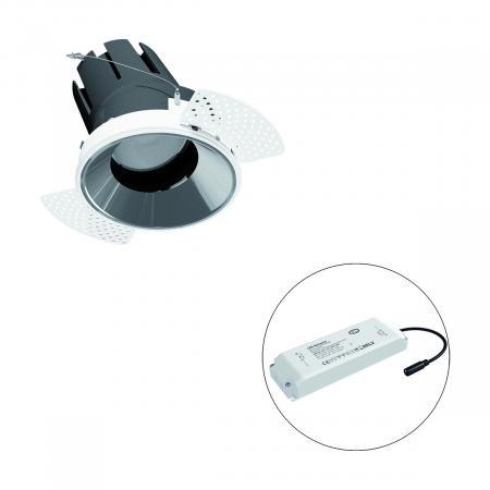 EVN F02R11AM3840L55P COB-LED Deckeneinbauleuchte 38 W 4000 K Neutralweiß 4655 lm 55° schwenkbar dimmbar Einbaudurchmesser 147 mm