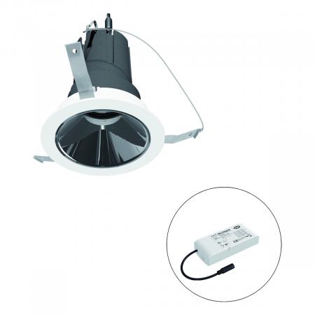 EVN F02R11SM1330L24D COB-LED Deckeneinbauleuchte 13 W 3000 K Warmweiß DALI 24° Einbaudurchmesser 90 mm