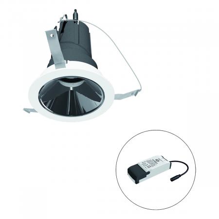 EVN F02R11SM1340L55P COB-LED Deckeneinbauleuchte 13 W 4000 K 1593 lm CRI92 Dimmbar 55° weiß Einbaudurchmesser 90 mm