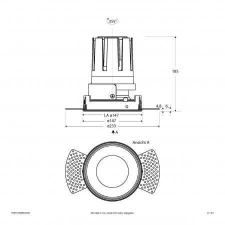 EVN Modulare LED Einbauleuchte F02R11SM3830L55D