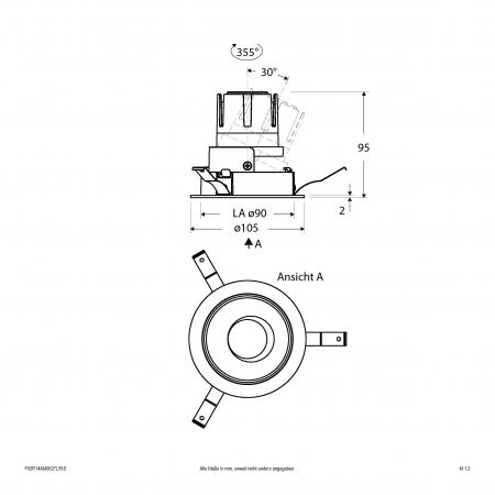 EVN Modulare LED Einbauleuchte F02R14AM0627L55D