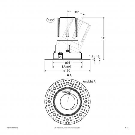 EVN Modulare LED Einbauleuchte F02R14AM1840L24D