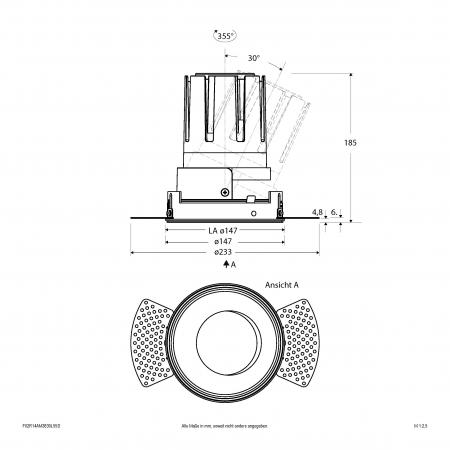 EVN Modulare LED Einbauleuchte F02R14AM3830L55D
