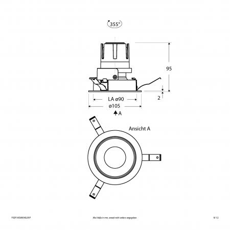EVN Modulare LED Einbauleuchte F02R14SM0640L55P