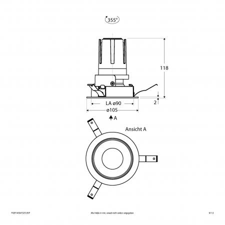 EVN Modulare LED Einbauleuchte F02R14SM1327L55P