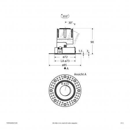 EVN Modulare LED Einbauleuchte F03R09AM0627L38D
