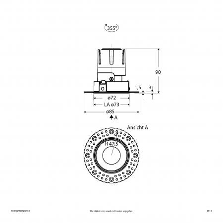 EVN Modulare LED Einbauleuchte F03R09SM0627L55D