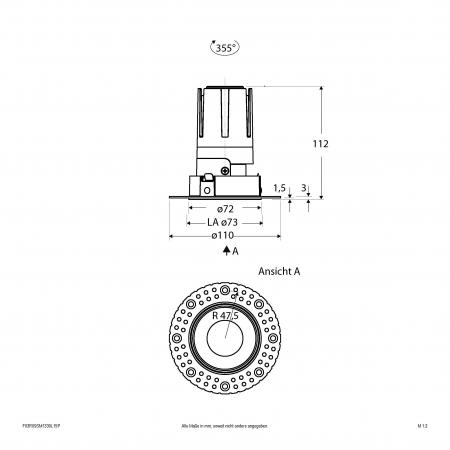 EVN Modulare LED Einbauleuchte F03R09SM1330L15P