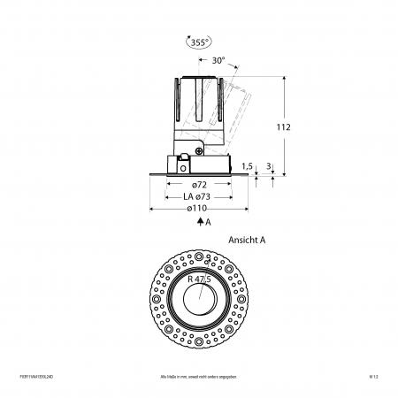 EVN Modulare LED Einbauleuchte F03R11AM1330L24D