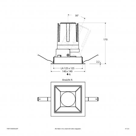 EVN Modulare LED Einbauleuchte F03R11SM2530L55P