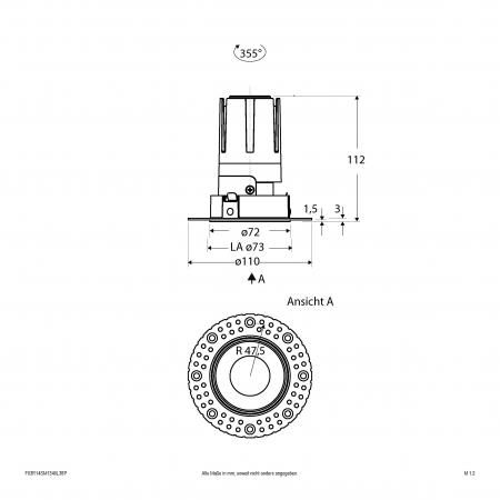 EVN Modulare LED Einbauleuchte F03R14SM1340L38P