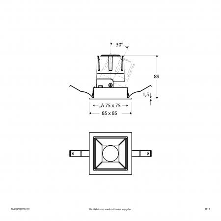 EVN Modulare LED Einbauleuchte F04R09SM0630L15D