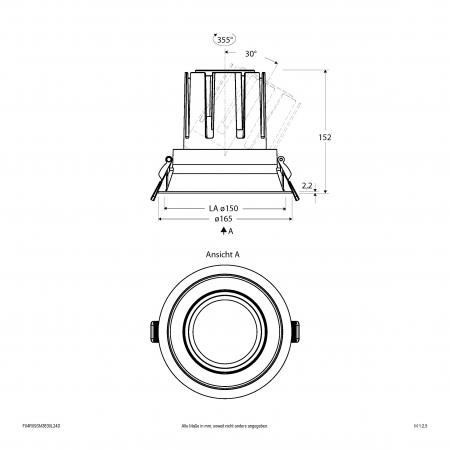 EVN Modulare LED Einbauleuchte F04R09SM3830L24D
