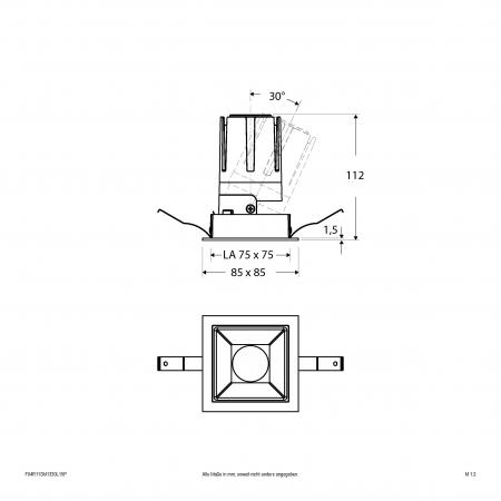 EVN Modulare LED Einbauleuchte F04R11SM1330L15P