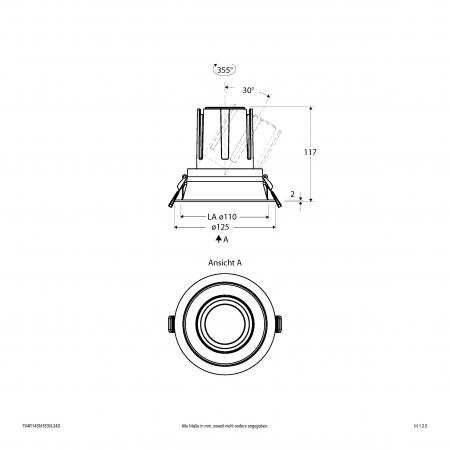 EVN Modulare LED Einbauleuchte F04R14SM1830L24D